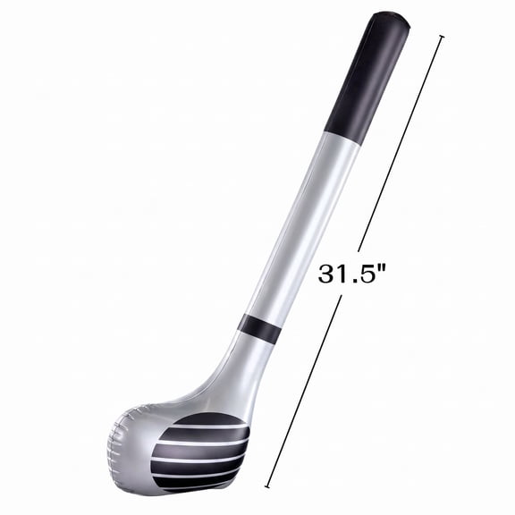 Amscan Inflatable Golf Club Black Silver Reusable 1 Count 31.5 Inch