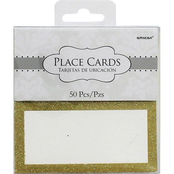 Amscan International 450449 PlacecardPLACE Card GLD GLTR
