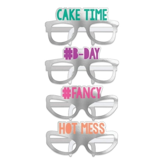 Amscan International Costume Accessories, Glasses Paper Young and Fab- Party Favor
