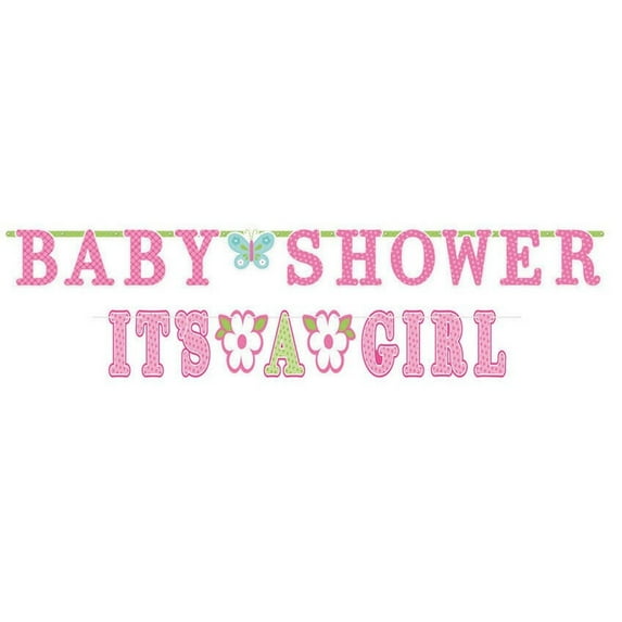 Amscan Its A Girl Baby Shower Bunting