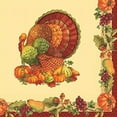 thumbnail image 1 of Amscan Joyful Harvest Thanksgiving Party Beverage Paper Napkins Pack of 125, Multicolor, 5" x 10", 1 of 2