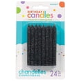 thumbnail image 1 of Amscan Large 3.25" Black Spiral Candle Sets (24ct) Party Supplies, 3 1/4", 1 of 2