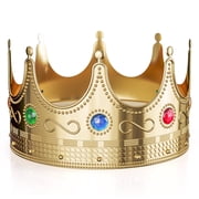 Amscan Luxurious Gold Royal Crown with Assorted Gems, 1 Pc