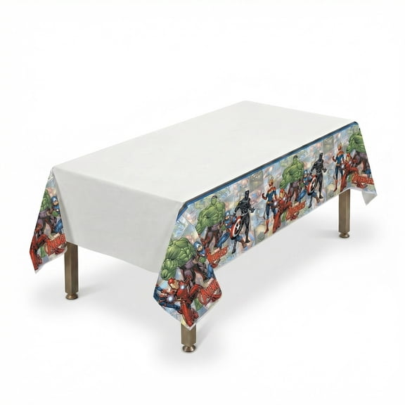 Amscan Marvel Avengers Powers Unite Plastic Table Cover – 2 Count, 54" x 96"