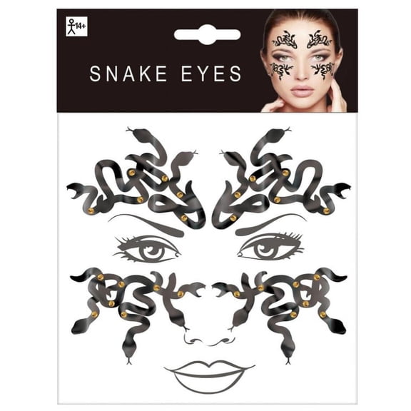 Amscan Medusa Face & Body Jewels Costume Accessory Set with Snake Designs (3 pieces)