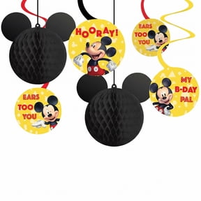 Amscan Mickey Mouse Honeycomb & Swirl Hanging Decorations – 24 Pack