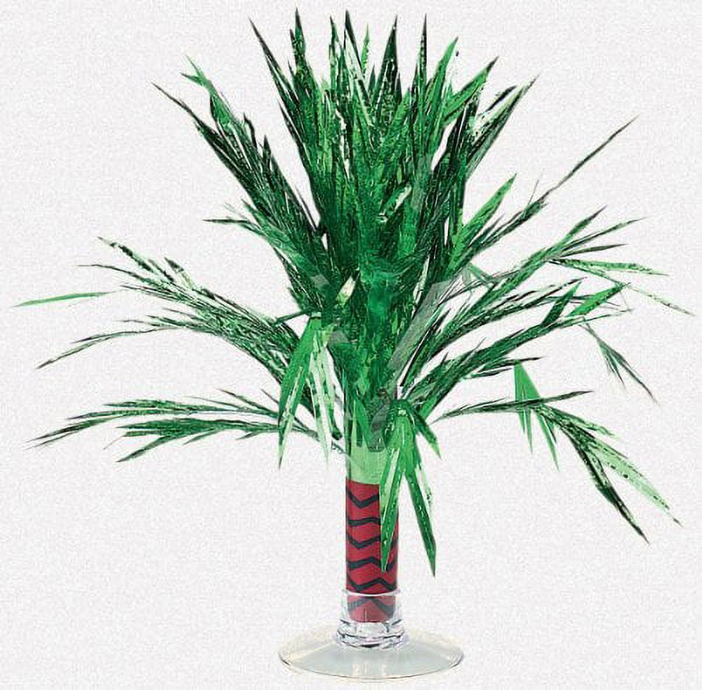 Mini Green Foil Palm Tree Table Centerpiece