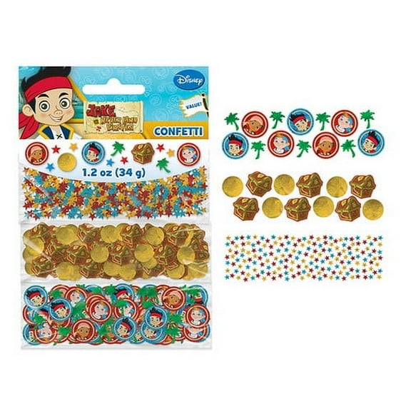 Amscan Multicolor Confetti, Jake Neverland Pirates, 361288, 1 Count