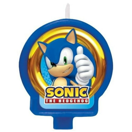 Amscan Multicolor Sonic The Hedgehog Birthday Candles, 2.6" x 2.4"