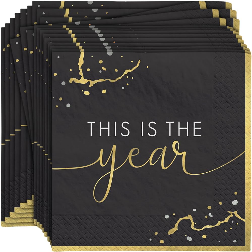 Amscan New Year's Eve - Luncheon napkin - disposable (pack of 40)
