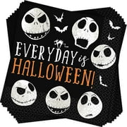 Amscan Nightmare Before Christmas Lunch Napkins, 6-1/2" x 6-1/2", Multicolor, Pack Of 64 Napkins