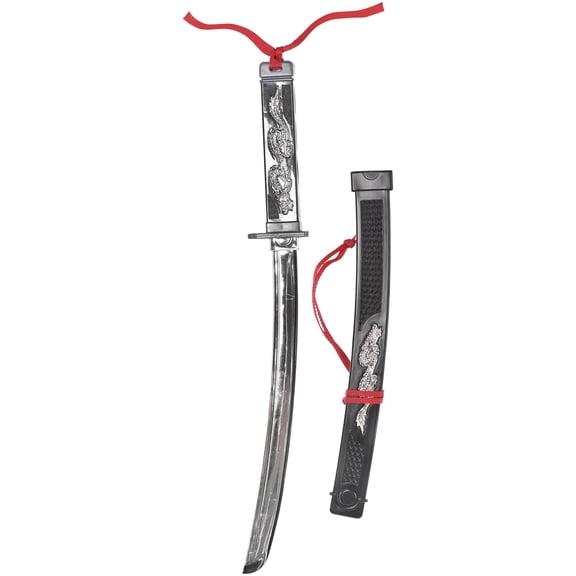 Amscan Ninja Combat Sword Prop, Silver Halloween Costume Accessory, 24 Inch