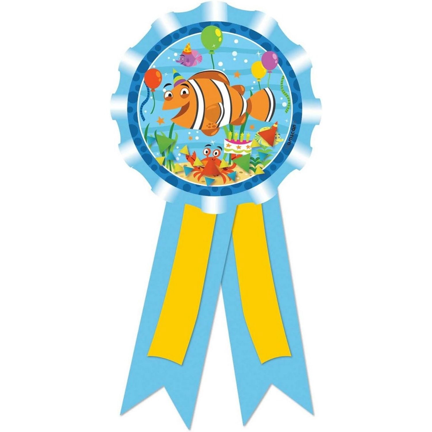 Amscan Ocean Buddies Plastic Table Cover - Under The Sea Party Decor, Multicolor Fish Design, 7.37 Feet