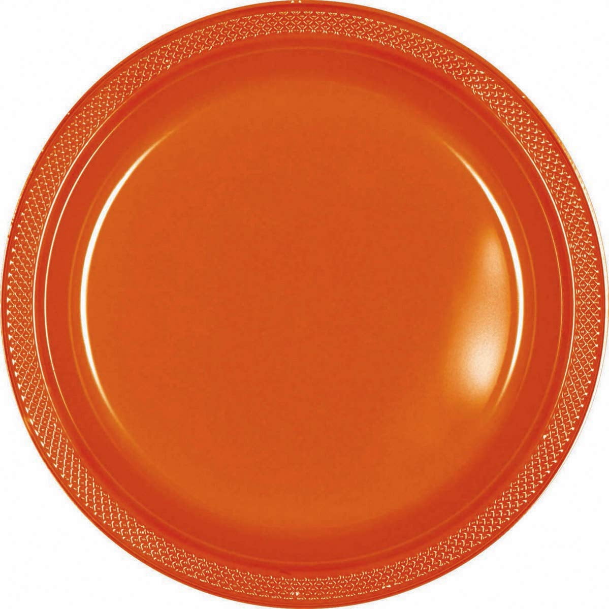 Amscan Orange Peel Round Plastic Plates, 9", Pack of 20| Party Supply