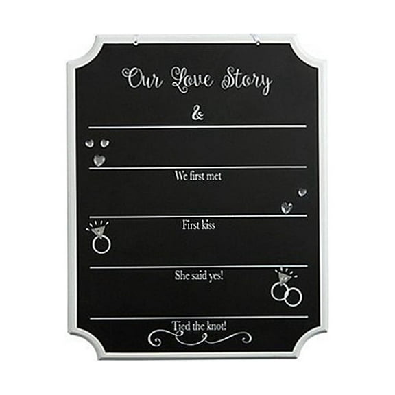 Amscan "Our Love Story" Decorative Chalkboard Hanging Wedding Sign