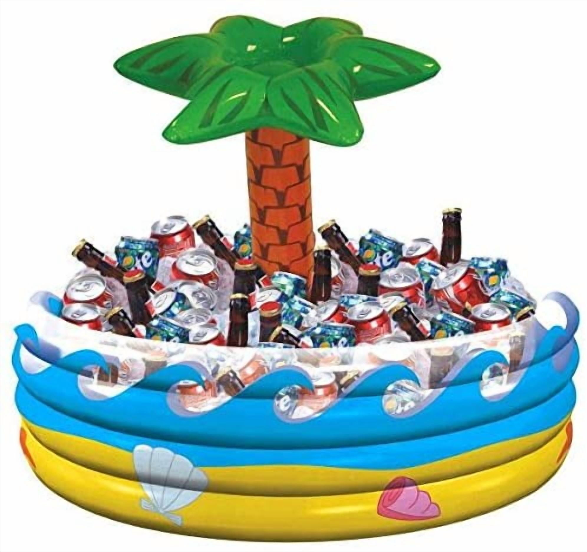 Amscan Palm Tree Oasis Inflatable Party Cooler, 28.5" x 26.5"