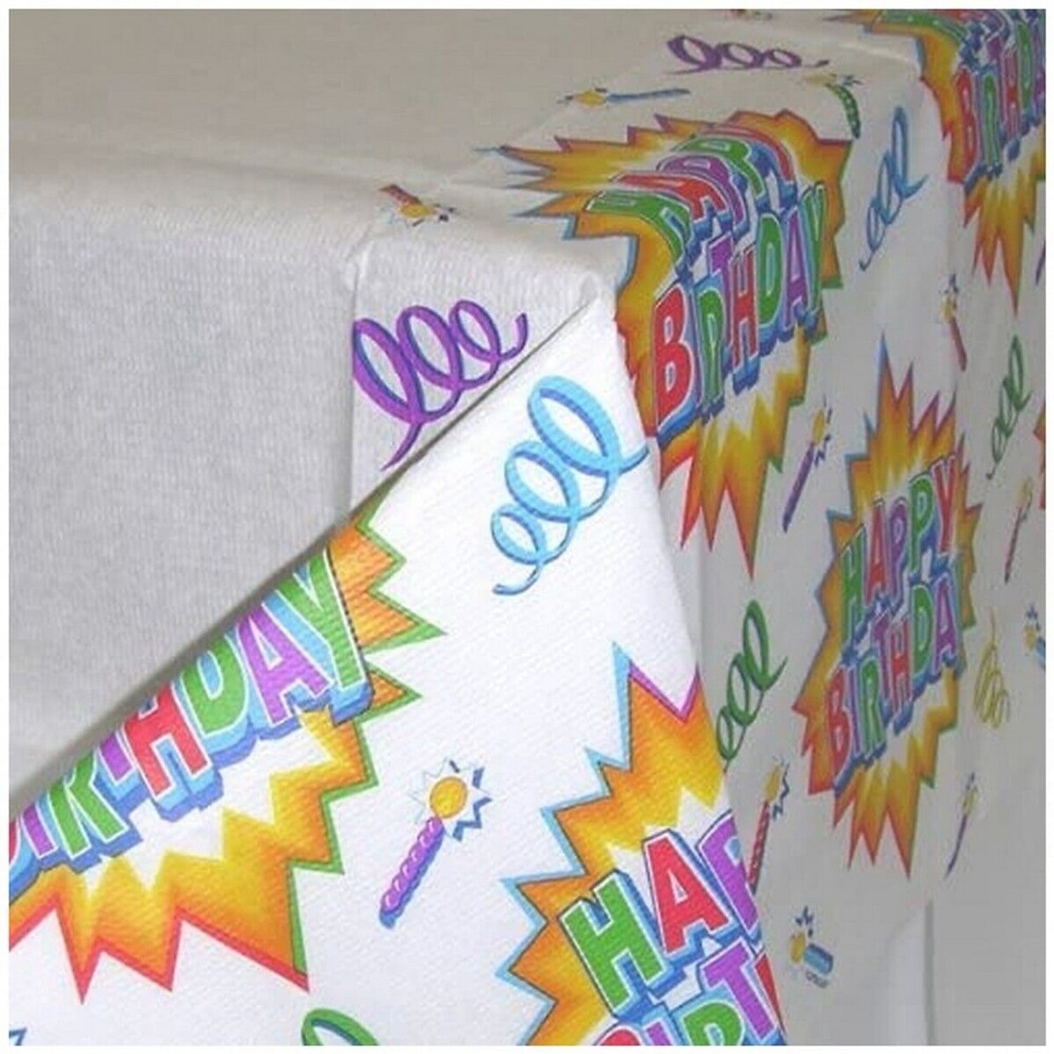 Amscan Sparkling Celebration Plastic Table Cover – 54" X 102", Multicolor Party Decor - View #6