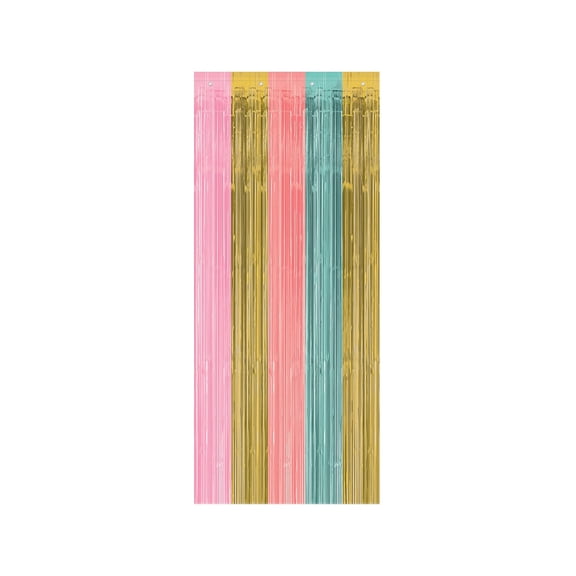 Amscan Party Door Curtains Pastel/Gold 6/Pack (242002.90)