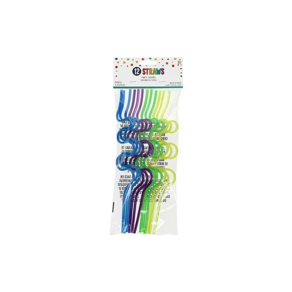 Amscan Party Favors Value Pack Silly Straw 12pcs