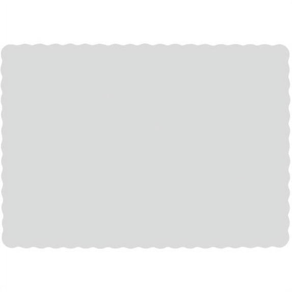 Amscan Party Perfect Solid Color Placemats Tableware, 50 Pieces, Made from Paper, White, 10" x 14" by