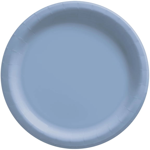 Amscan Pastel Blue Round Paper Plates. 20 Ct. | Party Tableware