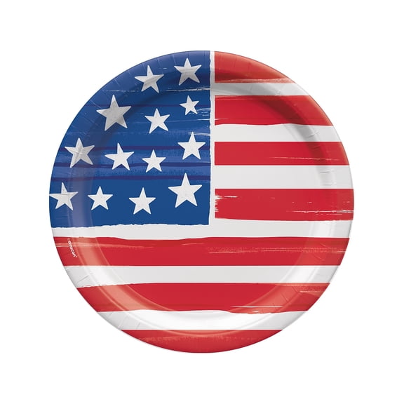 Amscan Patriotic 4th of July Plate Multicolor (753079)