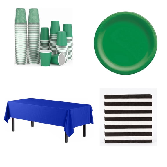 Amscan Philadelphia Eagles Basic Party Kit, Table Cover, 50 Paper Plates, 20 Paper Cups, 30 Napkins