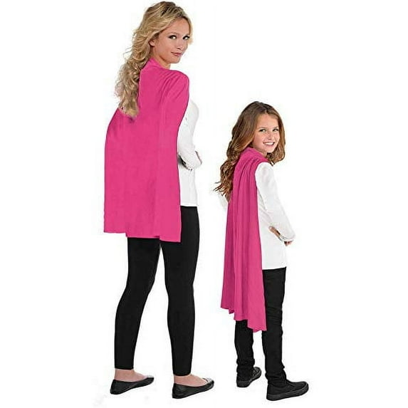 Amscan Pink Cape Costumes For Kids & Adults - 30", 1 Pc | Great Superhero Capes Perfect Halloween Costumes For Boys | Great For Party Dress Up Clothes, Party Supplies - One Size Fits Most
