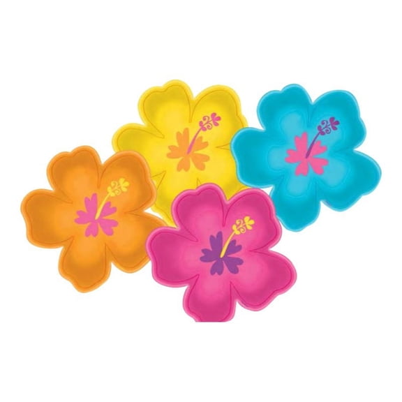 Amscan - Plate - Size 10.51 in - hibiscus - disposable (pack of 8)