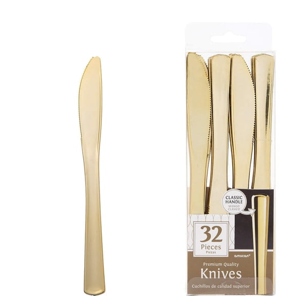 Amscan Premium Knives, One size, Gold
