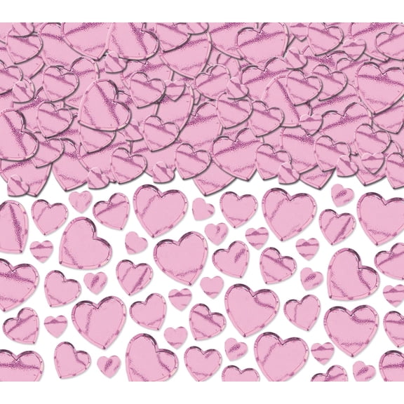 Amscan Pretty Pink Heart Foil Confetti – 2.5 oz, 5 Count