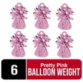thumbnail image 1 of Amscan Pretty Pink Small Foil Balloon Weights – 6 Count, 1 of 2