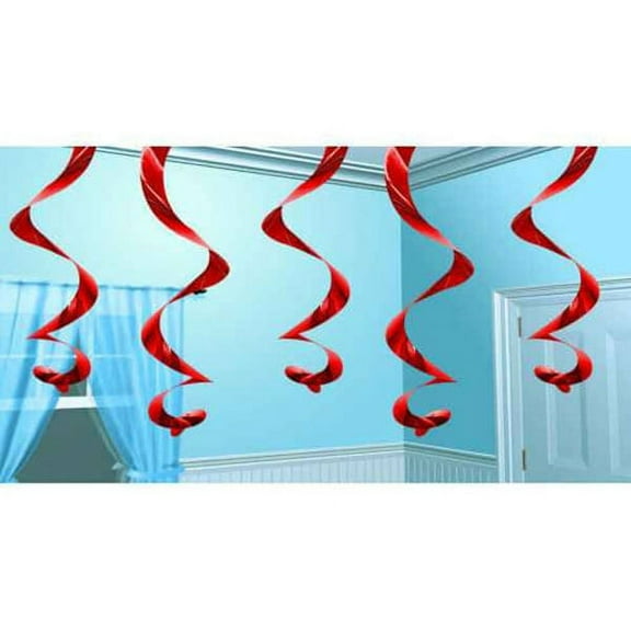 Amscan Red Streaming Swirls (5 Piece)