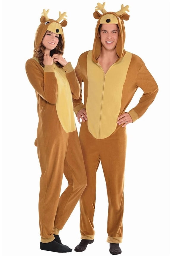 Amscan Reindeer Zipster Adult Costume Large/Extra-Large
