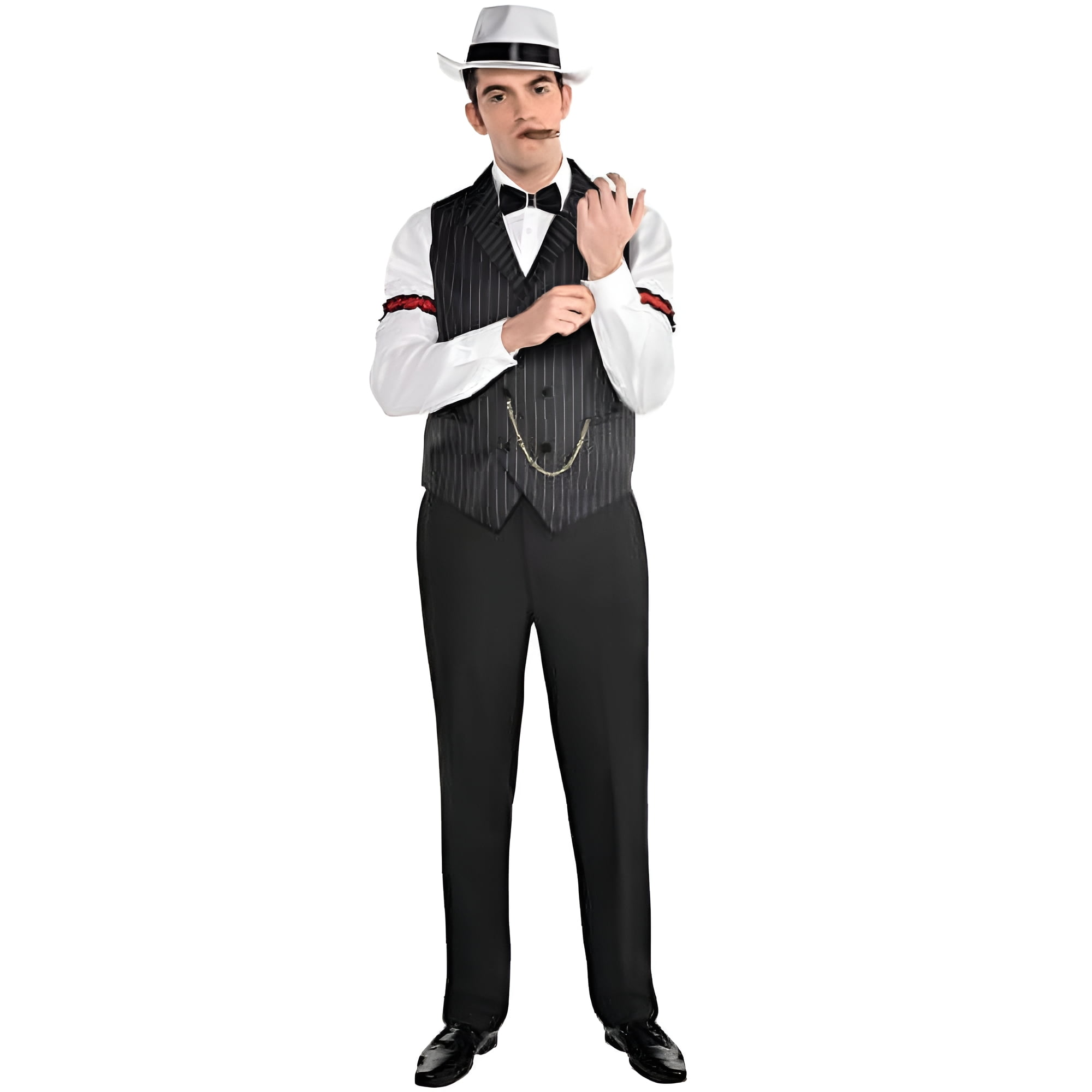 Amscan Roaring 20s Gangster Vest Halloween Costume for Men Gatsby Party Large Extra Large With Gold Tone Chain Accent Walmart