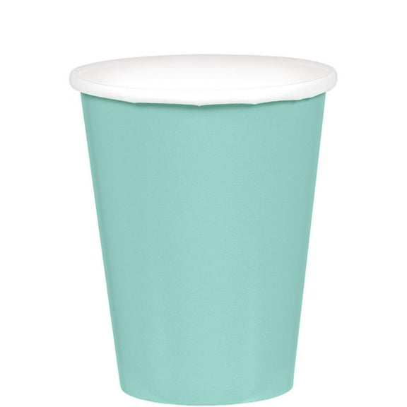 Amscan Robin's Egg Blue Disposable Paper Cups, 9 Oz., 20 Ct.