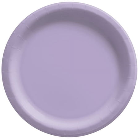 Amscan Round Paper Plates, 8-1/2", Lavender