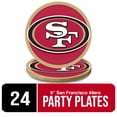 thumbnail image 1 of Amscan San Francisco 49ers NFL Paper Party Plates – 9" | 24 Count, 1 of 3
