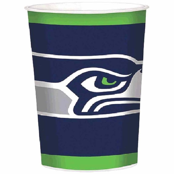 Amscan Seattle Seahawks NFL Pro Football Sports Banquet Party Favor 16 oz Plastic Cup 10 Count