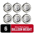thumbnail image 1 of Amscan Silver Balloon Photo Frame Weight Accessory – 6 Count, 1 of 4