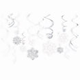 thumbnail image 1 of Amscan Snowflake Swirl Decorations Silver/White 12 Swirls/Set 3 Sets/Pack (679497), 1 of 2