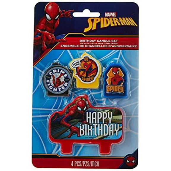 Amscan Spider-Man "Webbed Wonder" Birthday Candle, Red, 4.5 inches