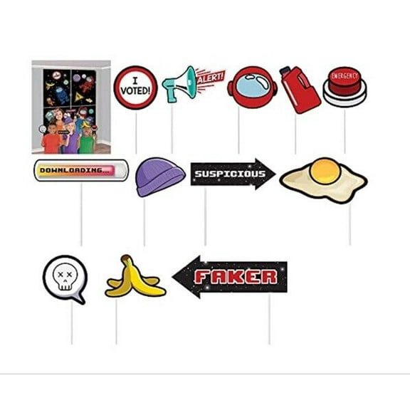 Amscan Spies in Space Scene Setter and Photo Booth Prop Kit, 4.6ft X 6.7ft