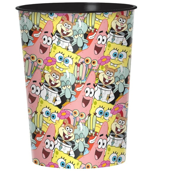 Amscan SpongeBob SquarePants 'All The Faces' 16oz Reusable Keepsake Cups (2ct)