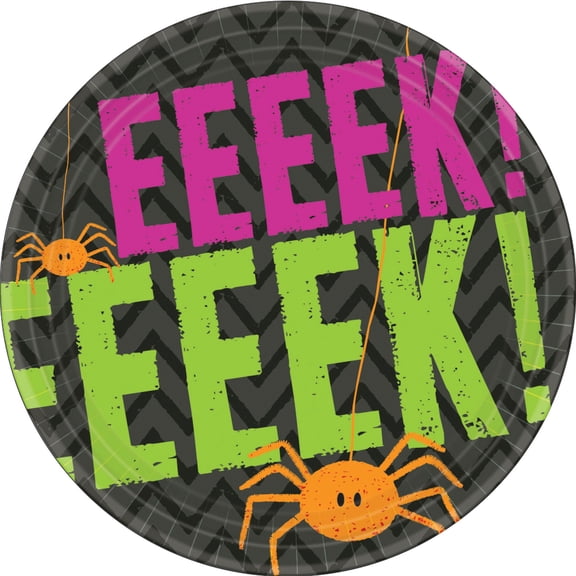 Amscan Spooky Halloween Paper Plates, 6.75", 24 Count