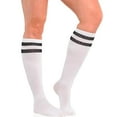 thumbnail image 1 of Amscan Standard Knee High Socks with Black Stripes, White, 10 x 3", 1 of 2