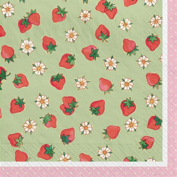 Amscan Strawberry Shortcake 'Retro' Lunch Napkins (16ct)
