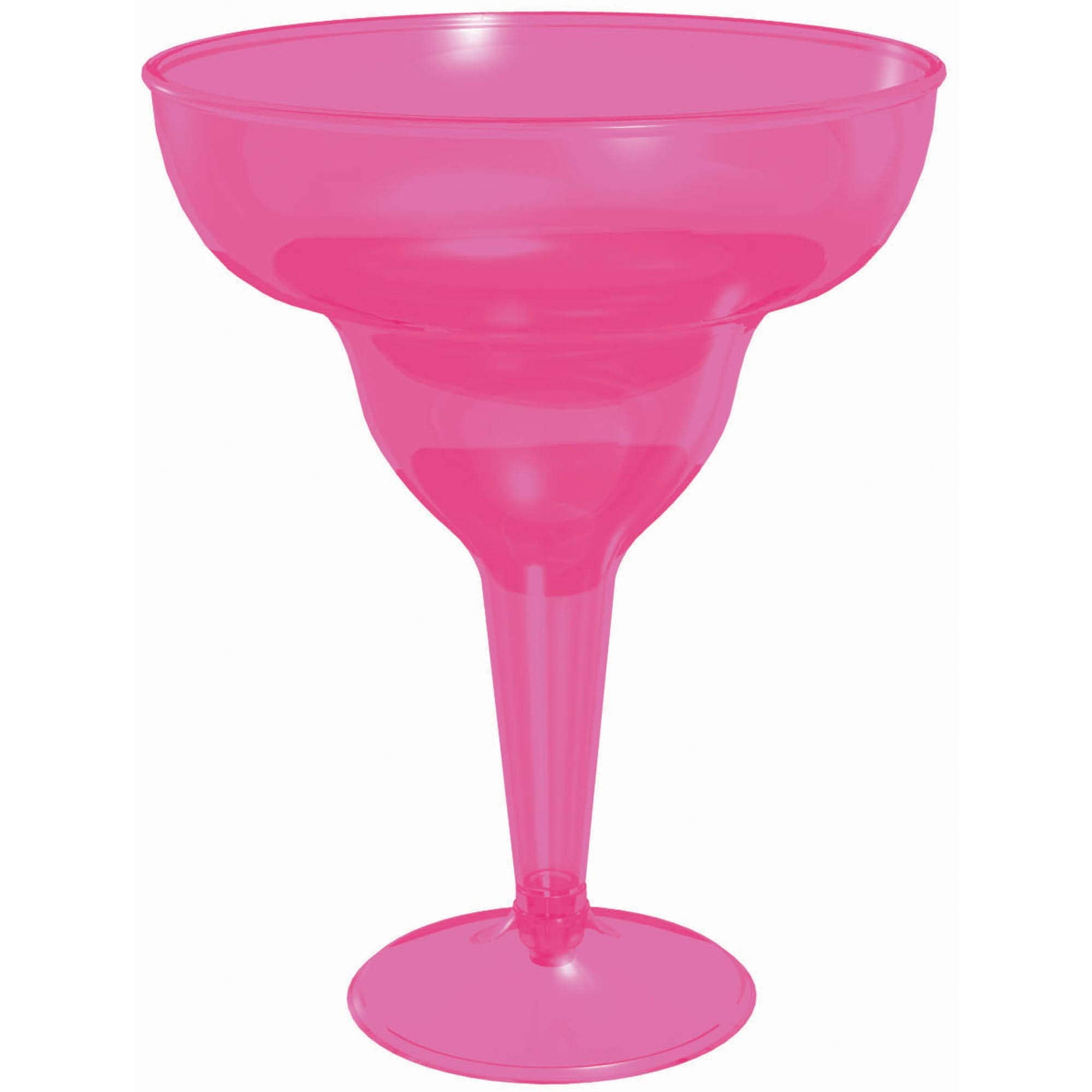 Amscan Transparent Pink Party Margarita Glasses, 8 oz., 20 Ct.