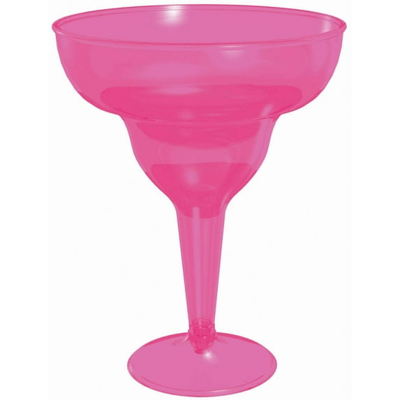 Amscan Transparent Pink Party Margarita Glasses, 8 oz., 20 Ct.