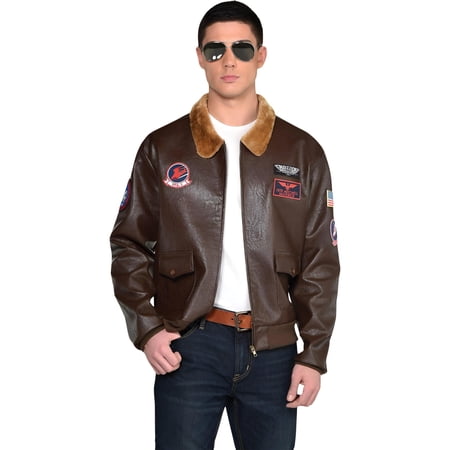 Amscan Top Gun: Maverick Adult Mens Costume Bomber Jacket | Plus Male
